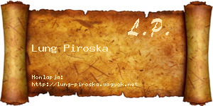 Lung Piroska névjegykártya