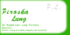 piroska lung business card